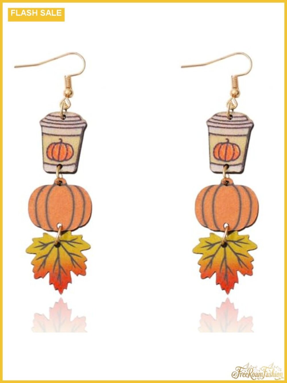 Crystal Maple Leaf Dangle Earrings Wood Alloy French Wire Fall Thanksgiving